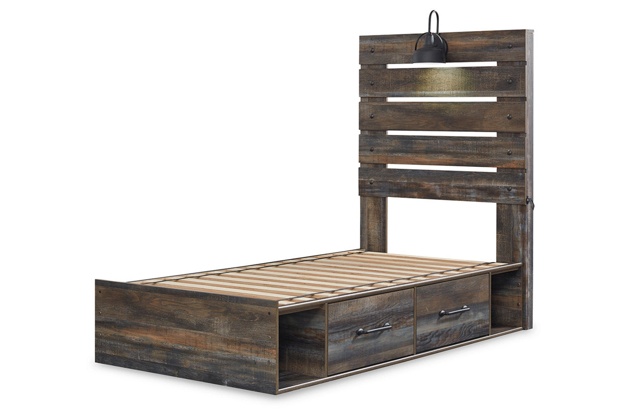 Drystan Multi Twin Panel Bed with 2 Storage Drawers - SET | B100-11 | B211-150 | B211-52 | B211-53 - Luna Furniture - Dallas Store