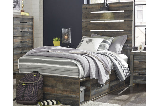 Drystan Multi Twin Panel Bed with 4 Storage Drawers - SET | B100-11 | B211-50(2) | B211-52 | B211-53 - Luna Furniture - Dallas Store