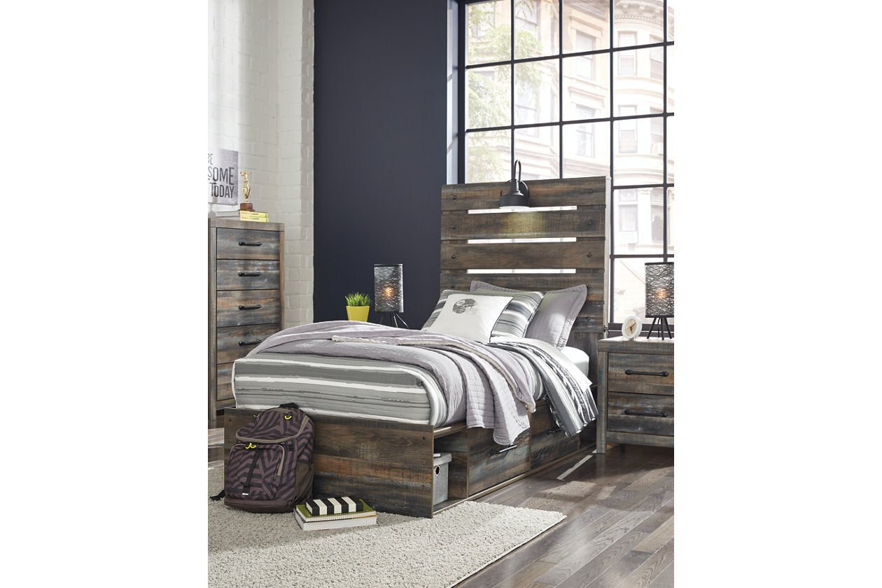 Drystan Multi Twin Panel Bed with 4 Storage Drawers - SET | B100-11 | B211-50(2) | B211-52 | B211-53 - Luna Furniture - Dallas Store