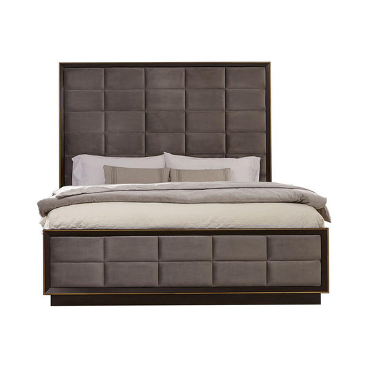 Durango Queen Upholstered Bed Smoked Peppercorn/Gray - 223261Q - Luna Furniture - Dallas Store