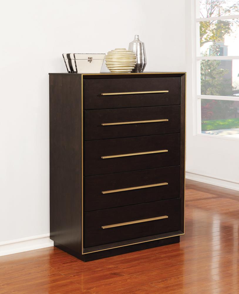 Durango Smoked Peppercorn 5-Drawer Chest - 223265 - Luna Furniture - Dallas Store