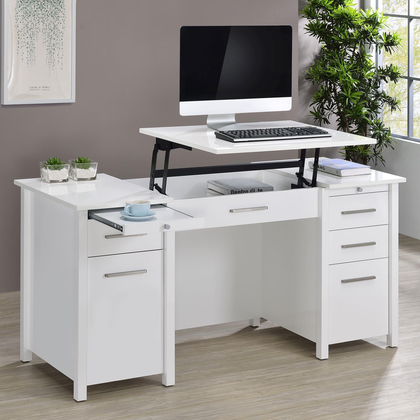 Dylan 4-Drawer Lift Top Office Desk - 801573 - Luna Furniture - Dallas Store