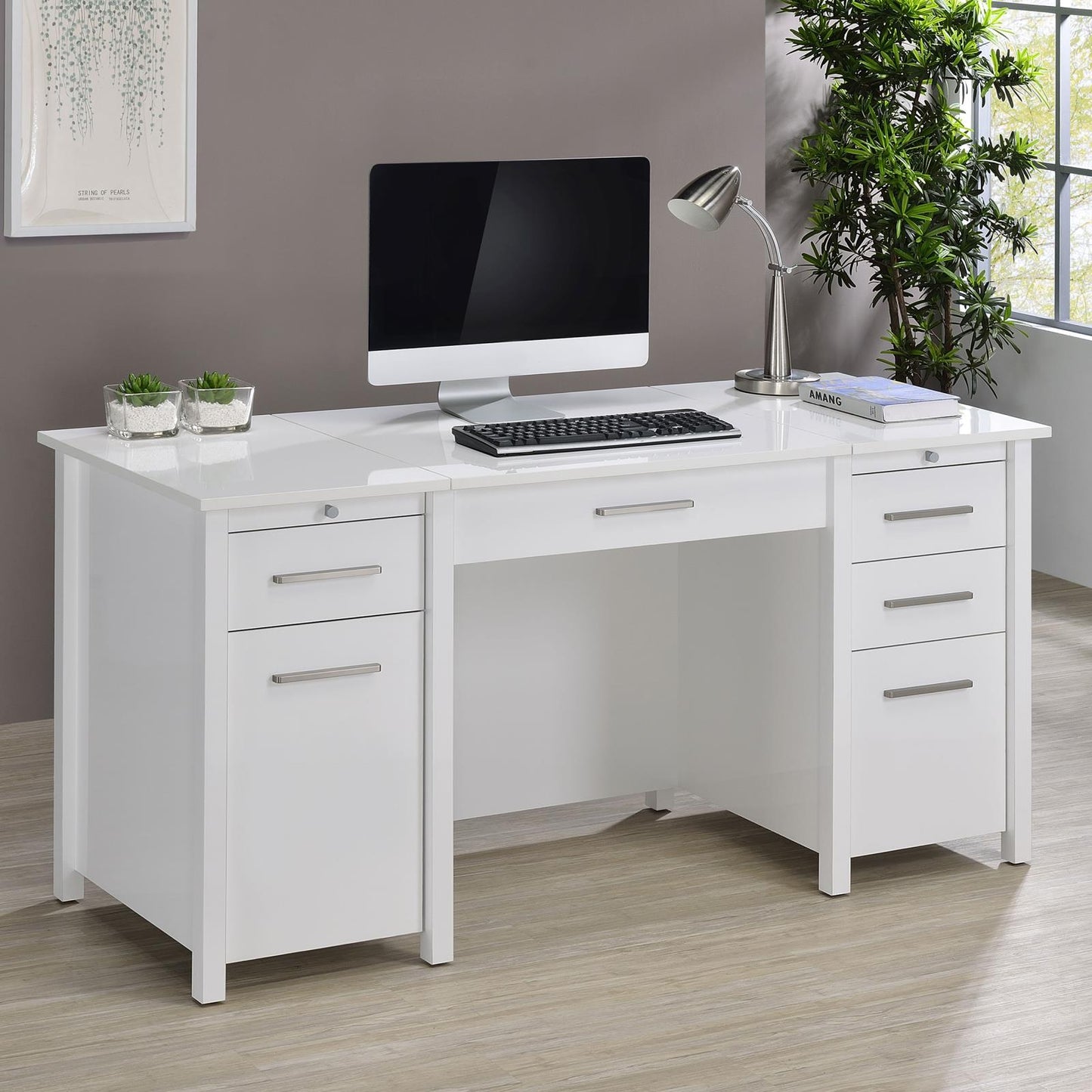 Dylan 4-Drawer Lift Top Office Desk - 801573 - Luna Furniture - Dallas Store