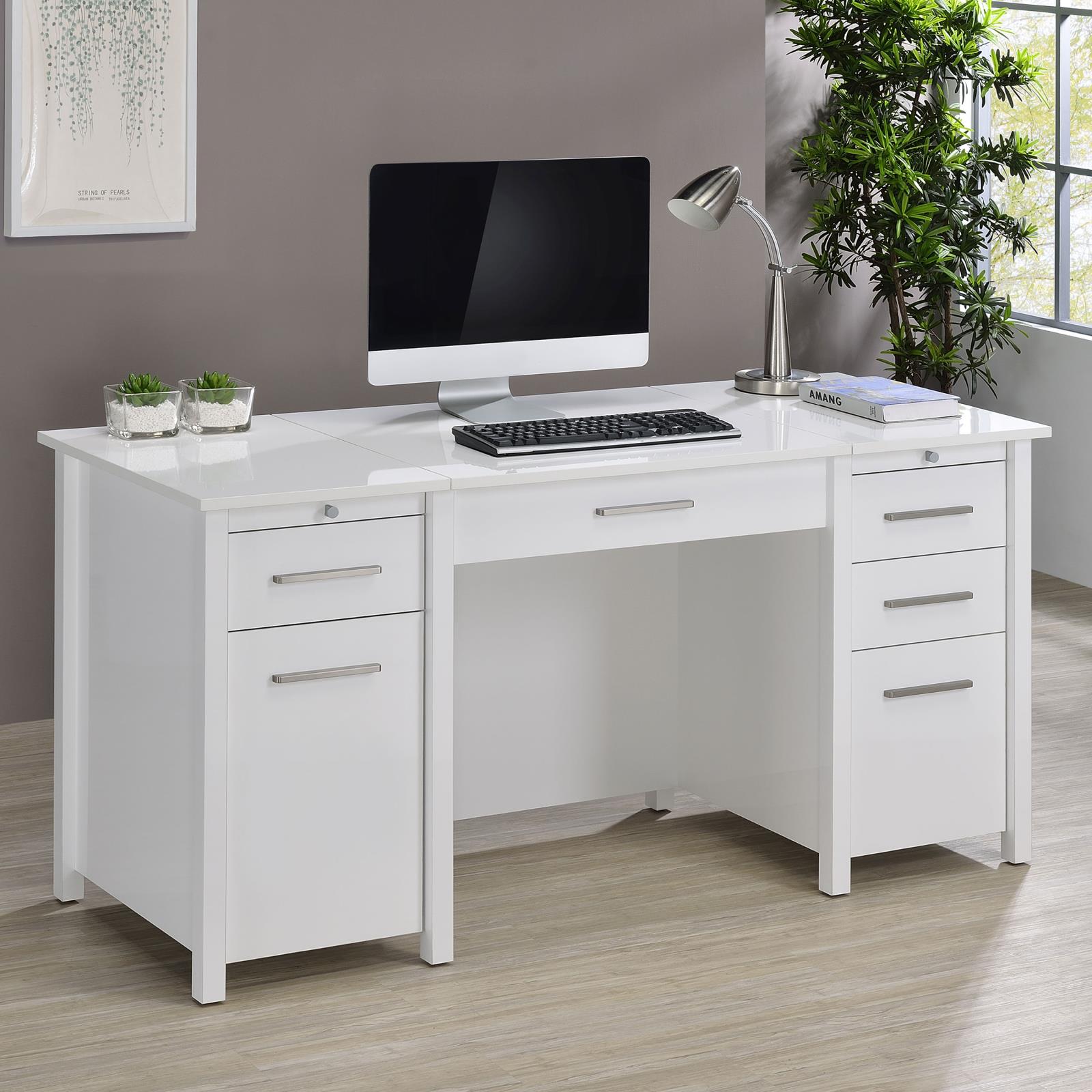 Dylan 4-Drawer Lift Top Office Desk - 801573 - Luna Furniture - Dallas Store