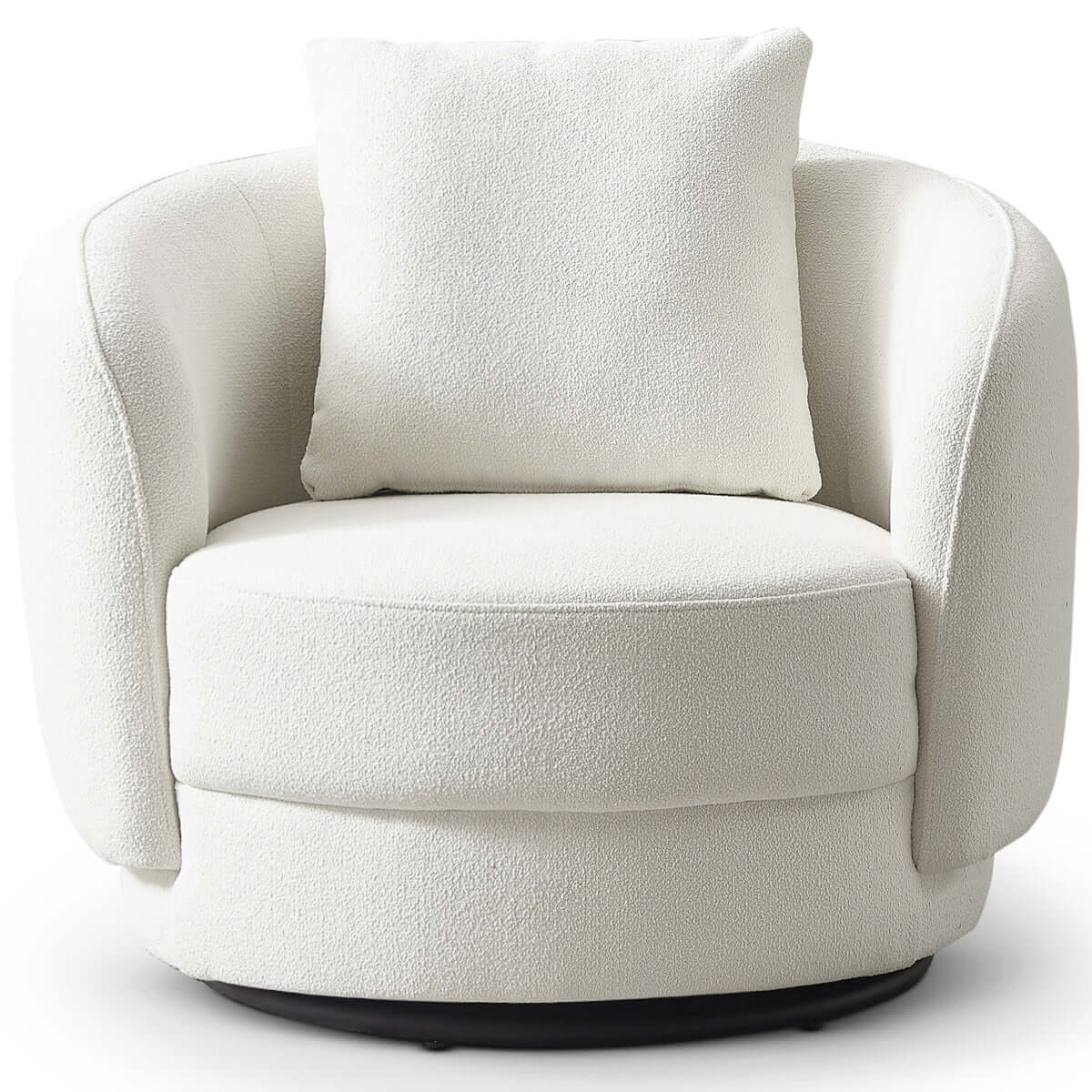 Dylan Boucle Lounge Chair Cream - AFC00483 - Luna Furniture - Dallas Store