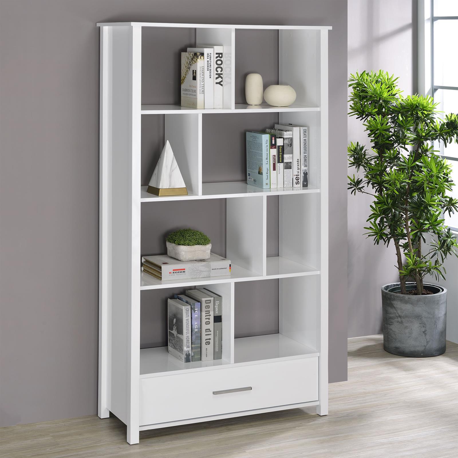 Dylan Rectangular 8-Shelf Bookcase - 801574 - Luna Furniture - Dallas Store