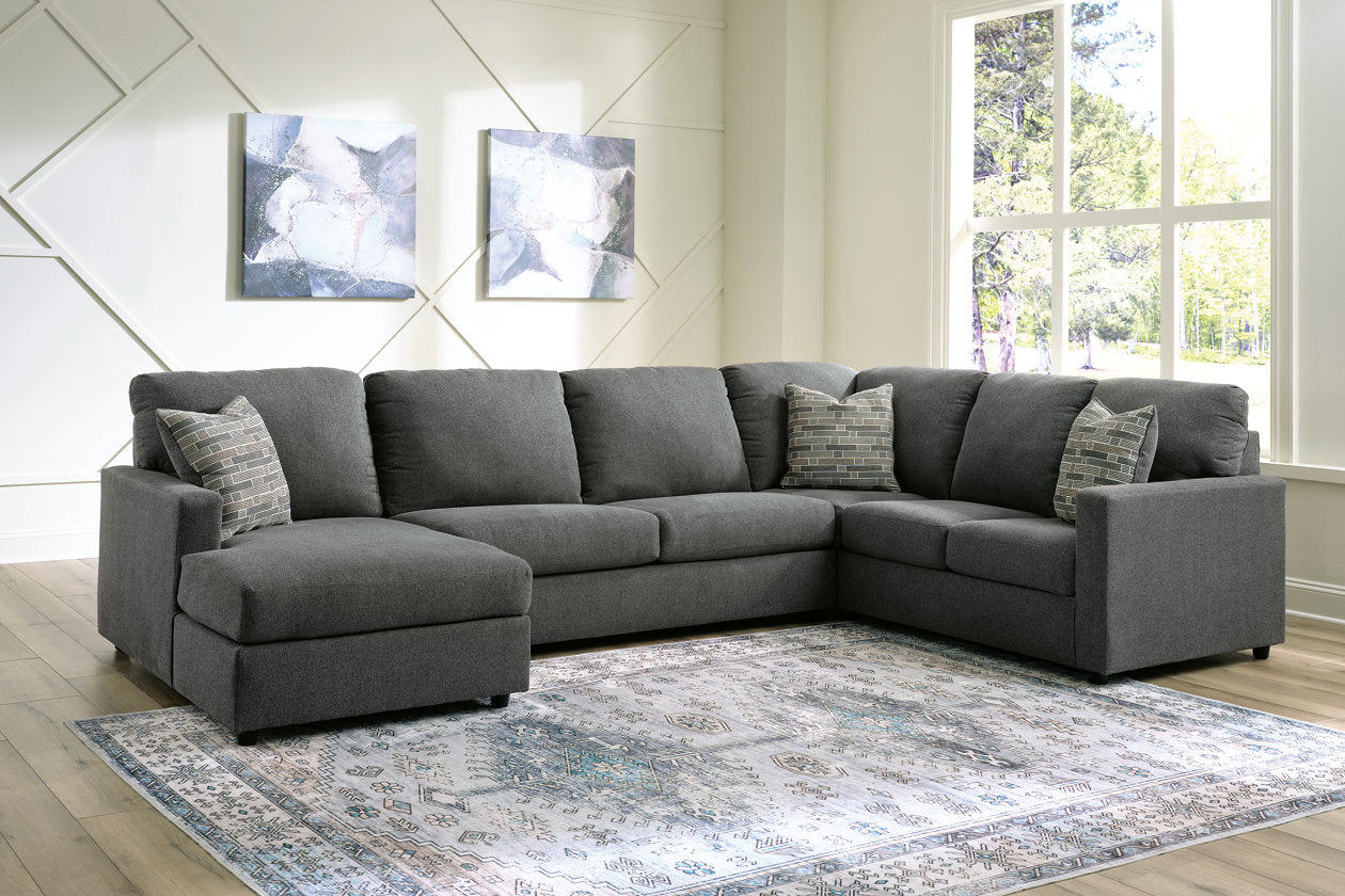Edenfield Charcoal LAF Sectional - SET | 2900316 | 2900334 | 2900349 | 2900308 - Luna Furniture - Dallas Store