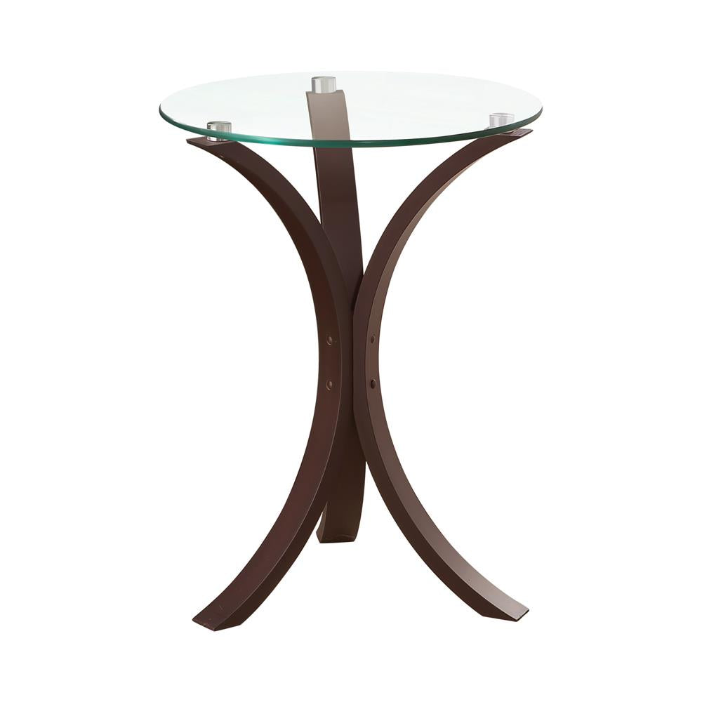 Edgar Cappuccino Round Accent Table - 902867 - Luna Furniture - Dallas Store