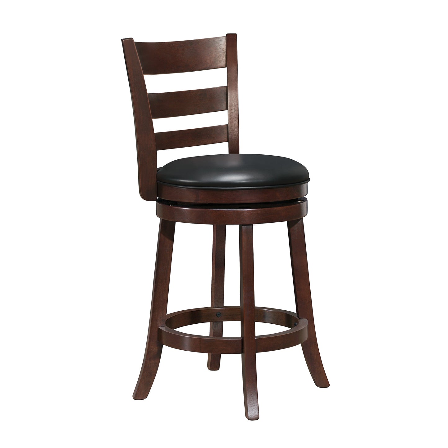 Edmond Dark Cherry Swivel Counter Height Chair - 1144E-24S - Luna Furniture - Dallas Store