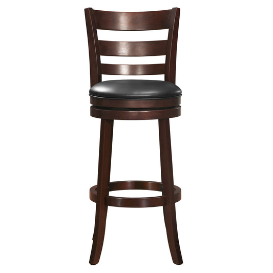 Edmond Dark Cherry Swivel Pub Height Chair - 1144E-29S - Luna Furniture - Dallas Store