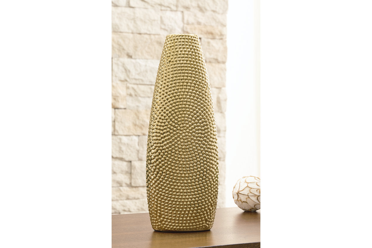 Efim Gold Finish Vase - A2000576 - Luna Furniture - Dallas Store