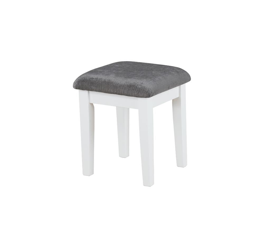 Elijah Vanity Set with LED Lights White/Dark Gray - 931149 - Luna Furniture - Dallas Store
