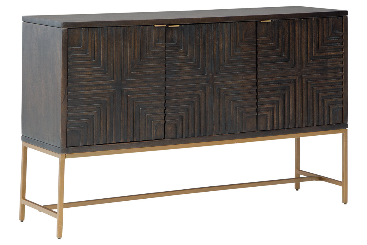Elinmore Brown/Gold Finish Accent Cabinet - A4000316 - Luna Furniture - Dallas Store