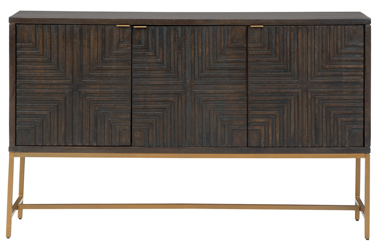 Elinmore Brown/Gold Finish Accent Cabinet - A4000316 - Luna Furniture - Dallas Store