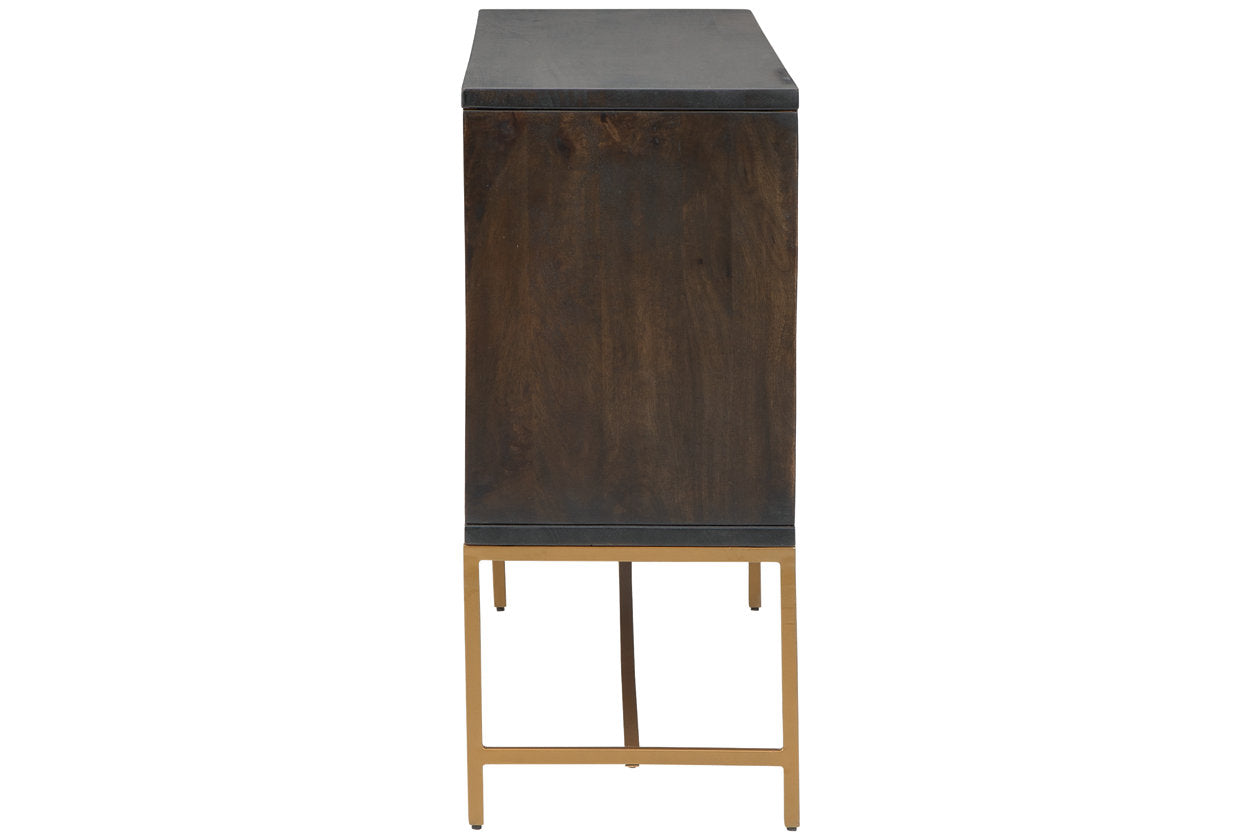 Elinmore Brown/Gold Finish Accent Cabinet - A4000316 - Luna Furniture - Dallas Store