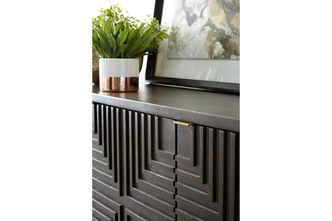 Elinmore Brown/Gold Finish Accent Cabinet - A4000316 - Luna Furniture - Dallas Store