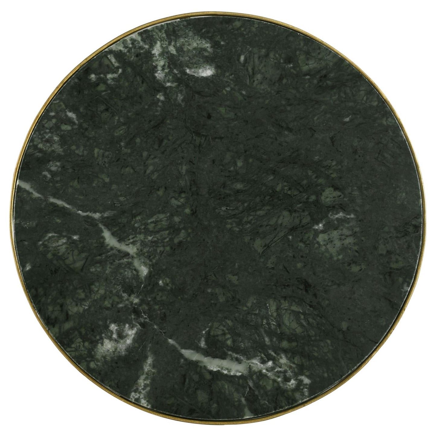 Eliska Green/Antique Gold Round Accent Table with Marble Top - 936061 - Luna Furniture - Dallas Store