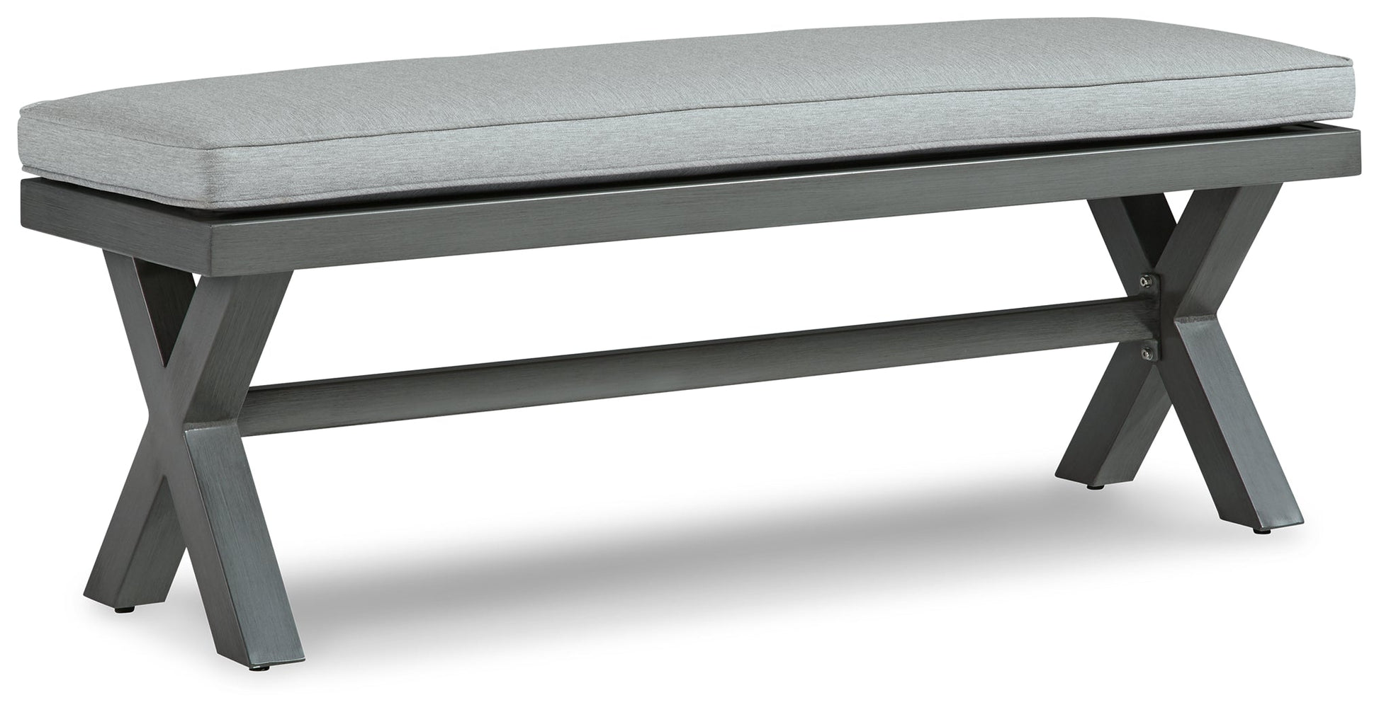 Elite Park Gray Outdoor Bench with Cushion - P518-600 - Luna Furniture - Dallas Store