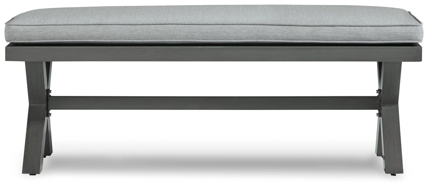 Elite Park Gray Outdoor Bench with Cushion - P518-600 - Luna Furniture - Dallas Store