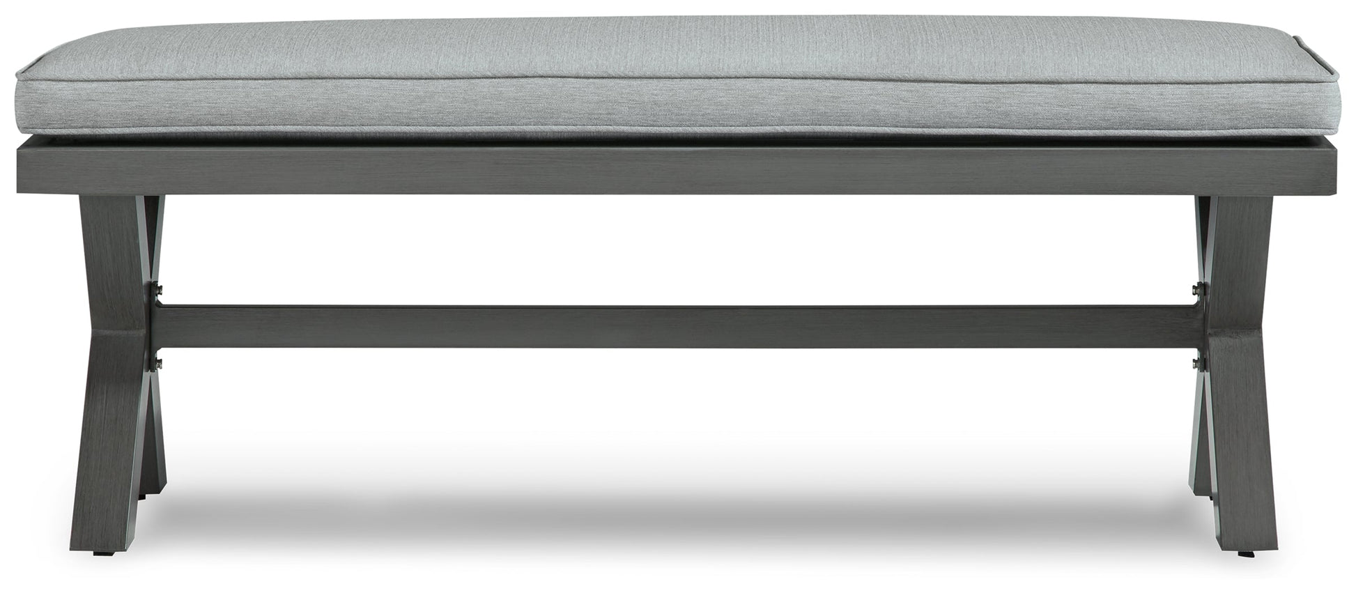 Elite Park Gray Outdoor Bench with Cushion - P518-600 - Luna Furniture - Dallas Store