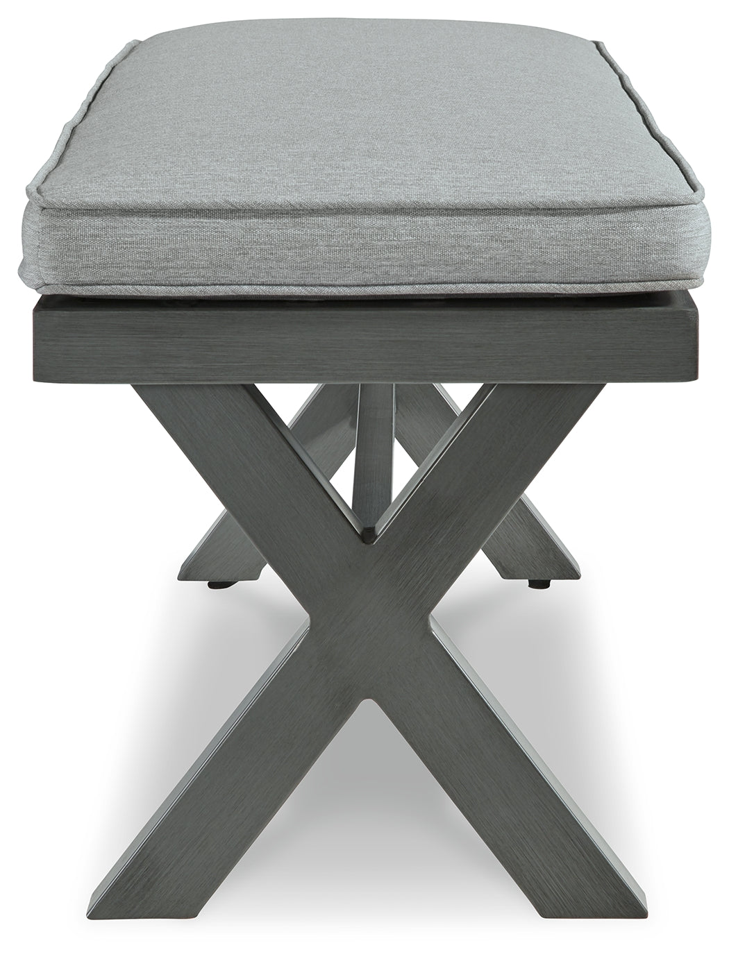 Elite Park Gray Outdoor Bench with Cushion - P518-600 - Luna Furniture - Dallas Store