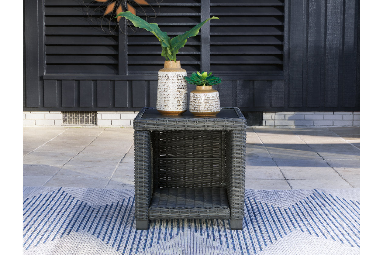 Elite Park Gray Outdoor End Table - P518-702 - Luna Furniture - Dallas Store