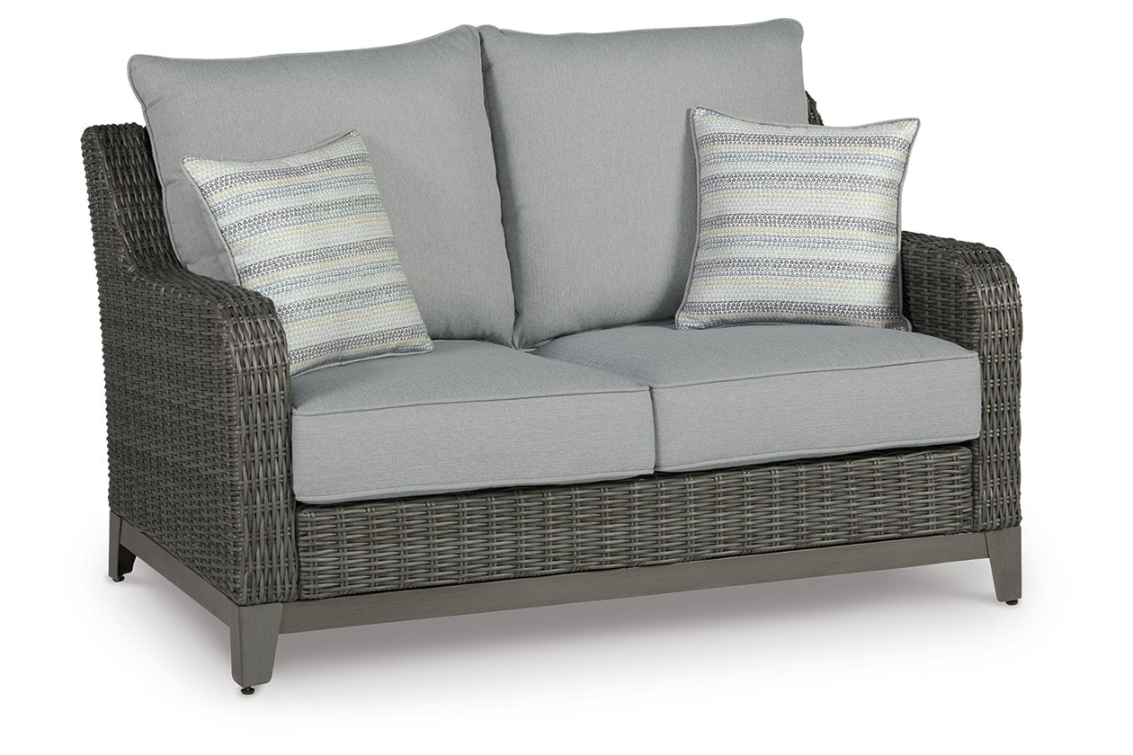Elite Park Gray Outdoor Loveseat with Cushion - P518-835 - Luna Furniture - Dallas Store