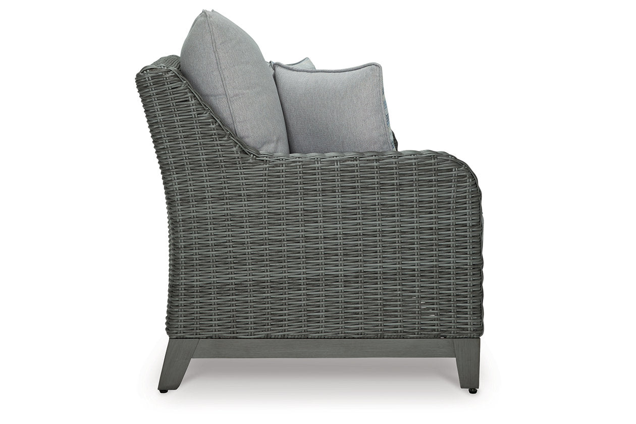 Elite Park Gray Outdoor Loveseat with Cushion - P518-835 - Luna Furniture - Dallas Store