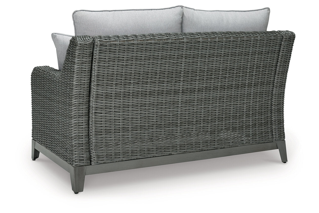 Elite Park Gray Outdoor Loveseat with Cushion - P518-835 - Luna Furniture - Dallas Store