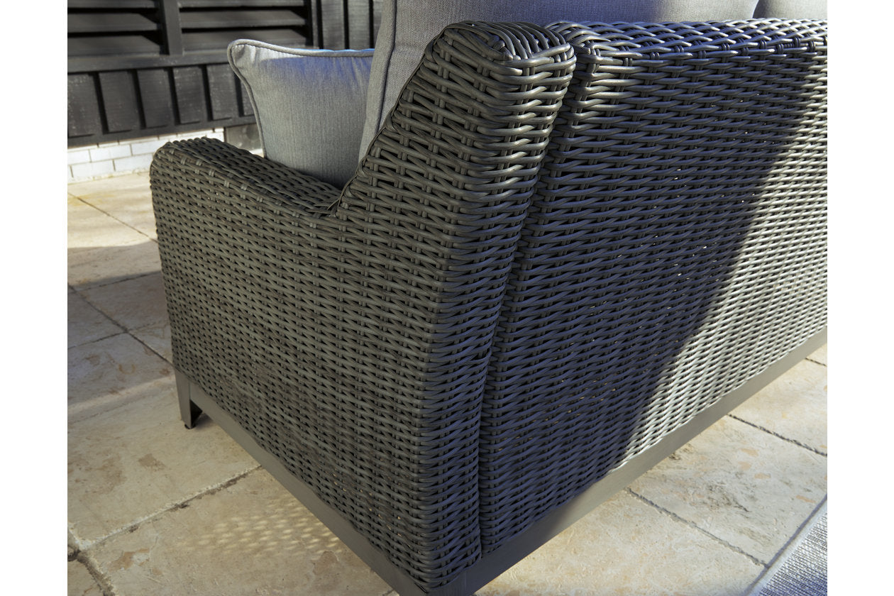 Elite Park Gray Outdoor Loveseat with Cushion - P518-835 - Luna Furniture - Dallas Store
