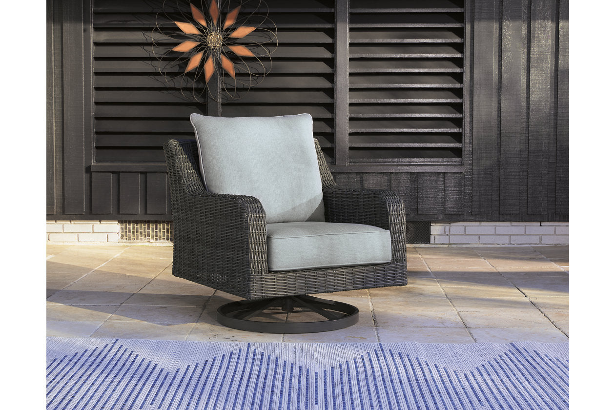 Elite Park Gray Outdoor Swivel Lounge with Cushion - P518-821 - Luna Furniture - Dallas Store