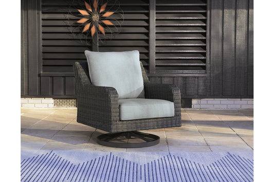 Elite Park Gray Outdoor Swivel Lounge with Cushion - P518-821 - Luna Furniture - Dallas Store