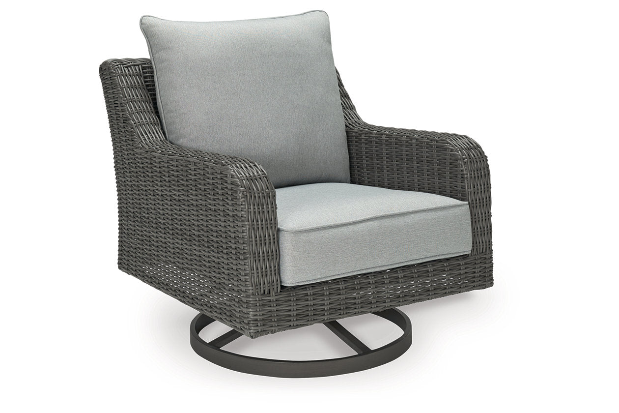 Elite Park Gray Outdoor Swivel Lounge with Cushion - P518-821 - Luna Furniture - Dallas Store
