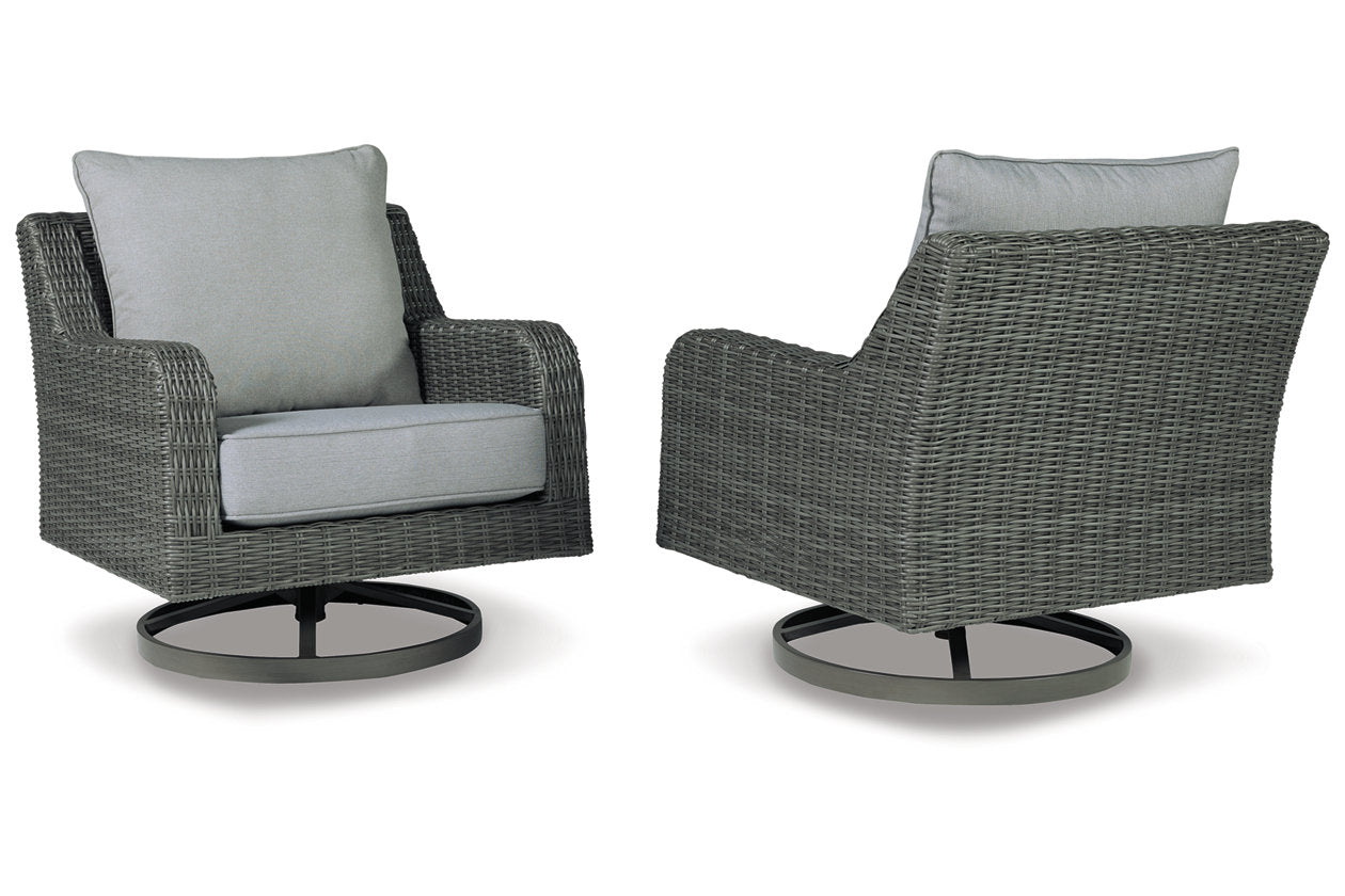 Elite Park Gray Outdoor Swivel Lounge with Cushion - P518-821 - Luna Furniture - Dallas Store