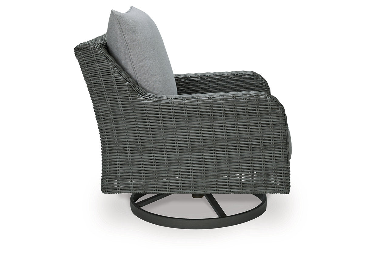 Elite Park Gray Outdoor Swivel Lounge with Cushion - P518-821 - Luna Furniture - Dallas Store