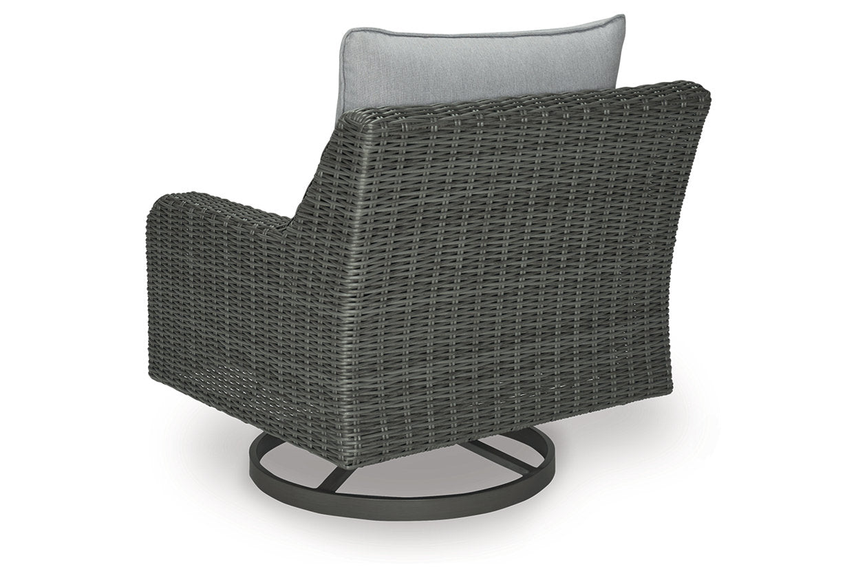Elite Park Gray Outdoor Swivel Lounge with Cushion - P518-821 - Luna Furniture - Dallas Store
