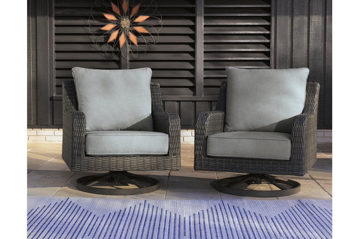 Elite Park Gray Outdoor Swivel Lounge with Cushion - P518-821 - Luna Furniture - Dallas Store