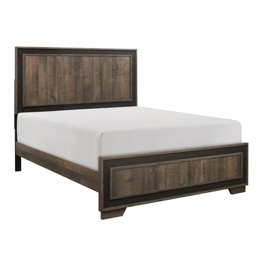 Ellendale Authentic Mahogany Queen Panel Bed - SET | 1695-1 | 1695-3 - Luna Furniture - Dallas Store