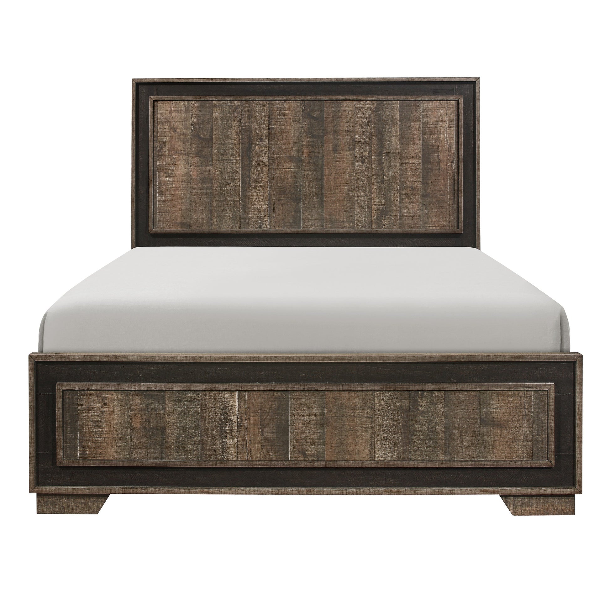 Ellendale Authentic Mahogany Queen Panel Bed - SET | 1695-1 | 1695-3 - Luna Furniture - Dallas Store