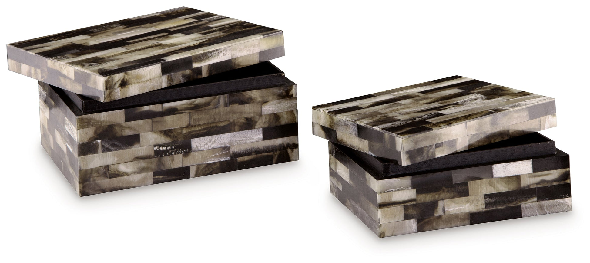 Ellford Black/Brown/Cream Box, Set of 2 - A2000596 - Luna Furniture - Dallas Store