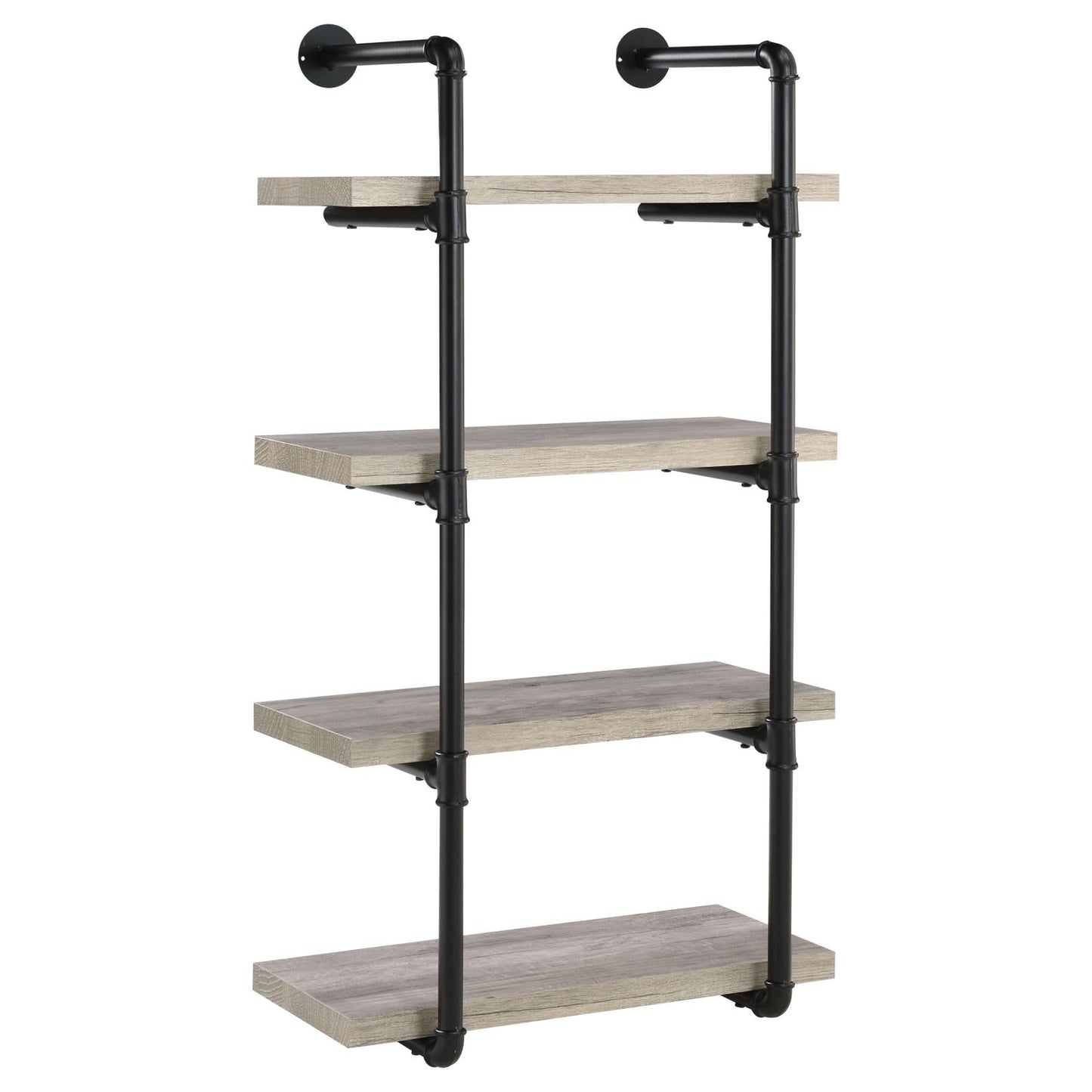 Elmcrest 24-inch Wall Shelf Black/Gray Driftwood - 804416 - Luna Furniture - Dallas Store