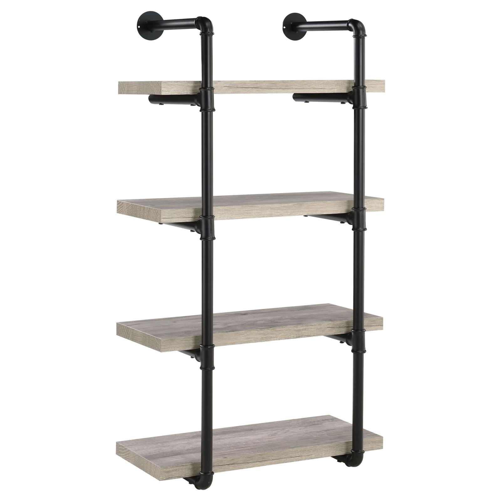 Elmcrest 24-inch Wall Shelf Black/Gray Driftwood - 804416 - Luna Furniture - Dallas Store