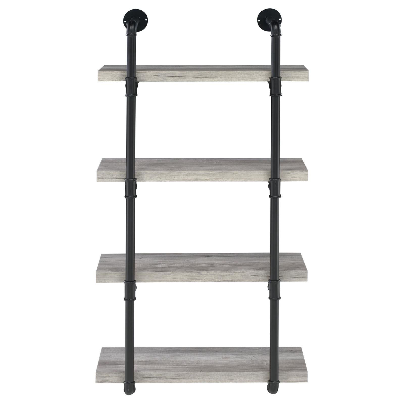 Elmcrest 24-inch Wall Shelf Black/Gray Driftwood - 804416 - Luna Furniture - Dallas Store