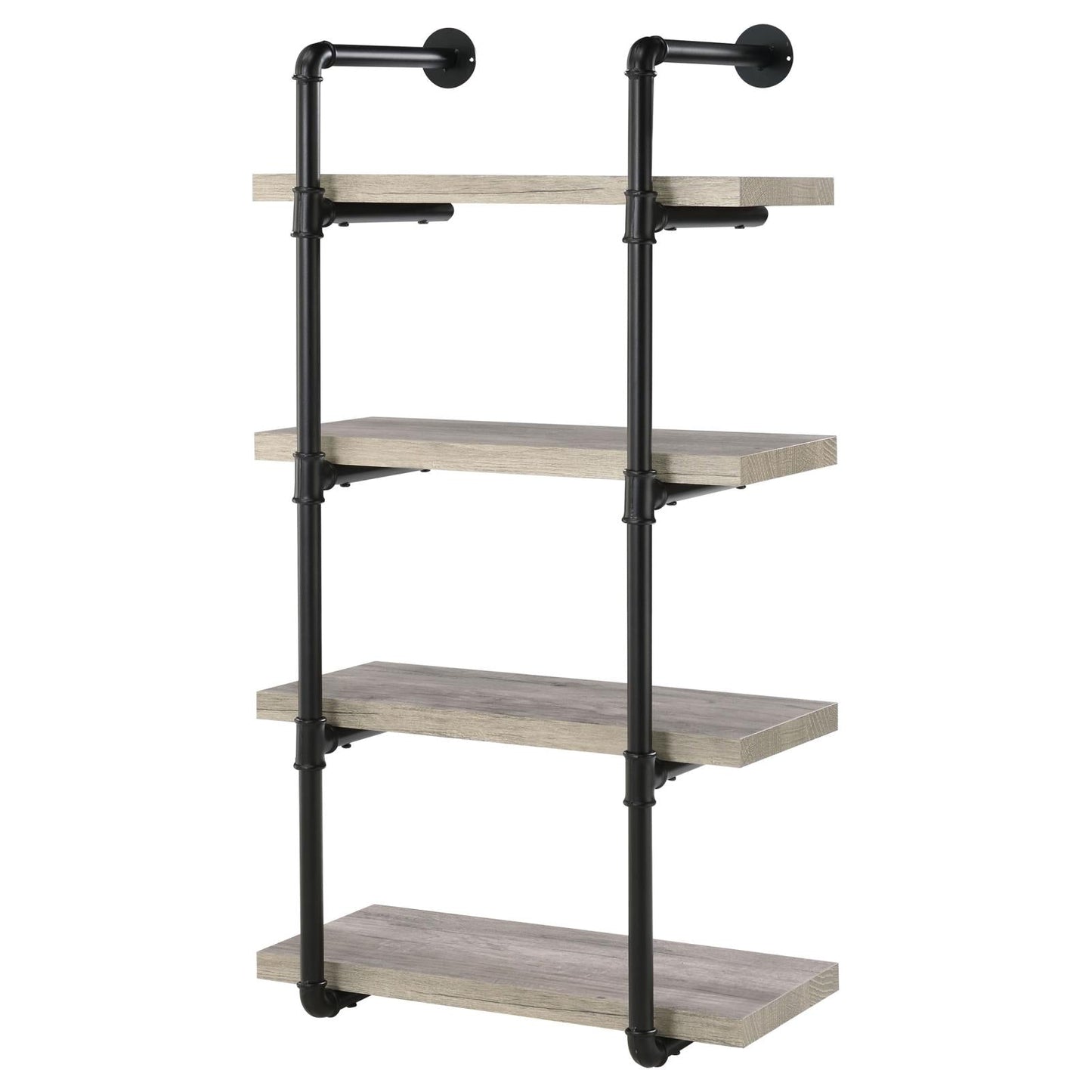 Elmcrest 24-inch Wall Shelf Black/Gray Driftwood - 804416 - Luna Furniture - Dallas Store