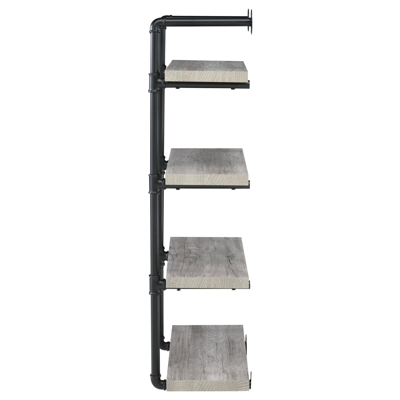 Elmcrest 24-inch Wall Shelf Black/Gray Driftwood - 804416 - Luna Furniture - Dallas Store