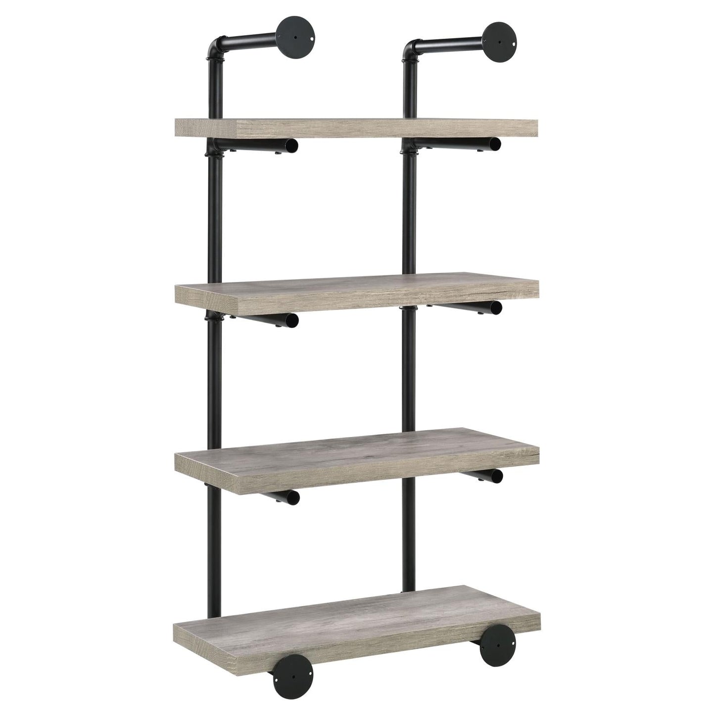 Elmcrest 24-inch Wall Shelf Black/Gray Driftwood - 804416 - Luna Furniture - Dallas Store
