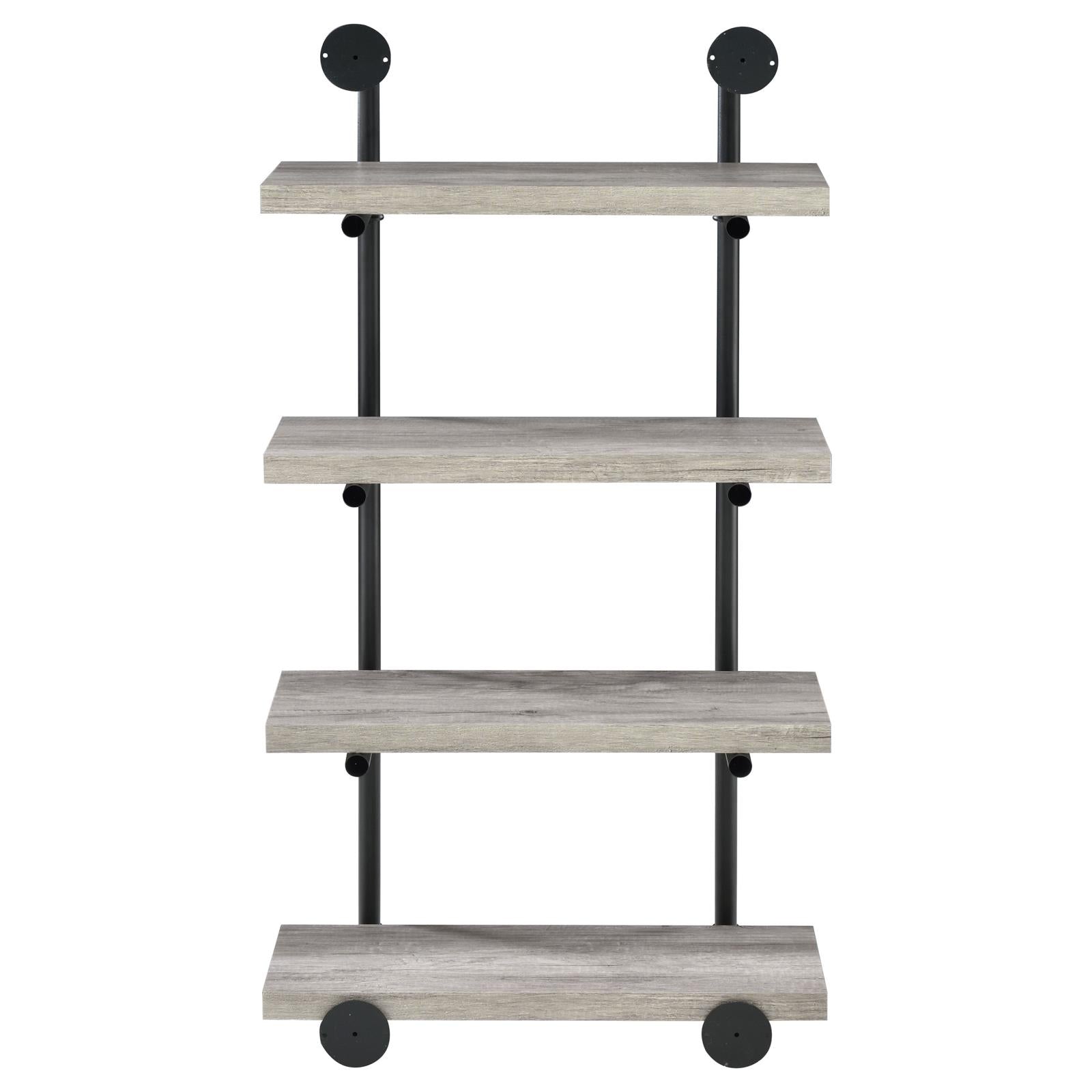 Elmcrest 24-inch Wall Shelf Black/Gray Driftwood - 804416 - Luna Furniture - Dallas Store