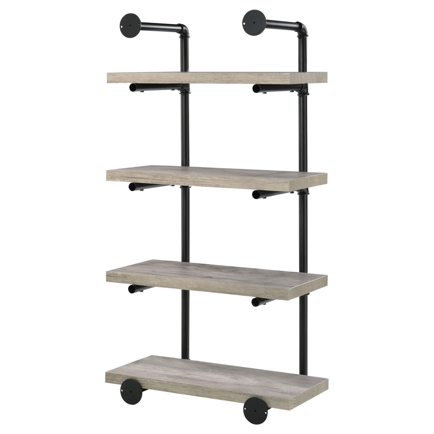 Elmcrest 24-inch Wall Shelf Black/Gray Driftwood - 804416 - Luna Furniture - Dallas Store