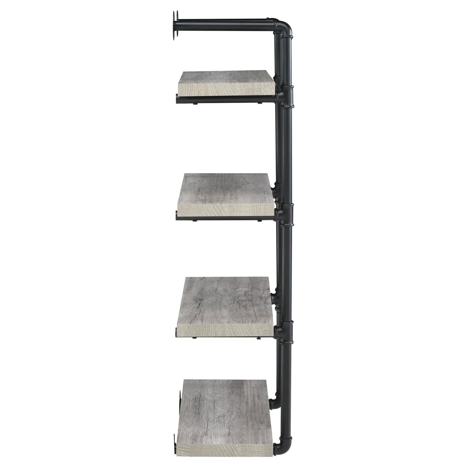 Elmcrest 24-inch Wall Shelf Black/Gray Driftwood - 804416 - Luna Furniture - Dallas Store