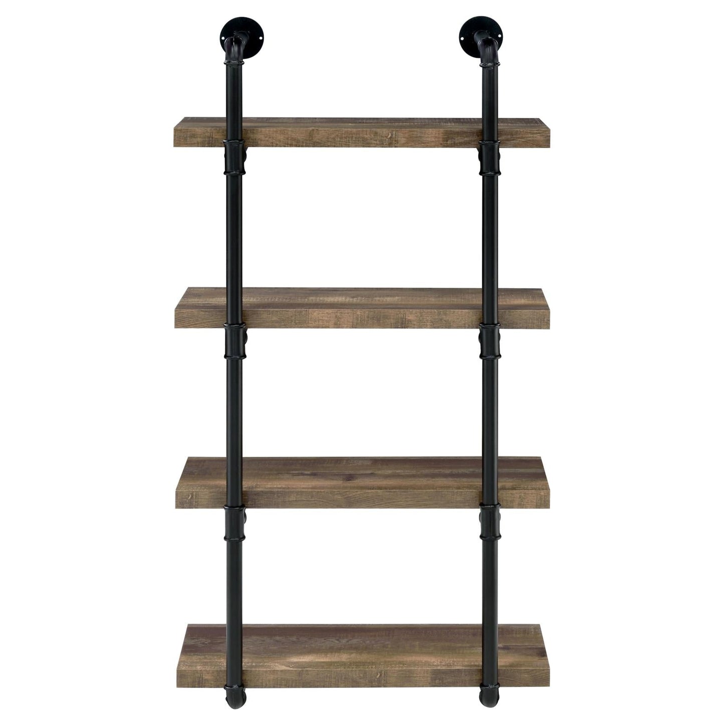 Elmcrest 24-inch Wall Shelf Black/Rustic Oak - 804426 - Luna Furniture - Dallas Store